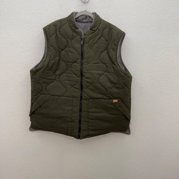 VTG Woolrich Reversible Wool Quilted USA Made Zip Winter Vest 18059 Men size 2XL - Picture 6 of 12